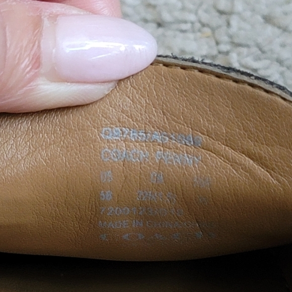 COACH Nicola Leather Penny Loafer Size 6  in Black - Picture 7 of 10